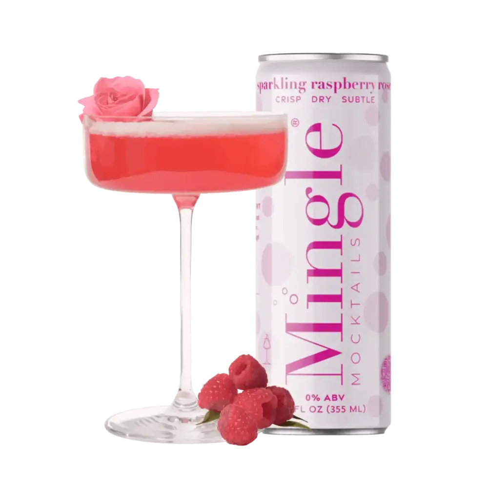 Sparkling Raspberry Rosé Mocktails | Mingle