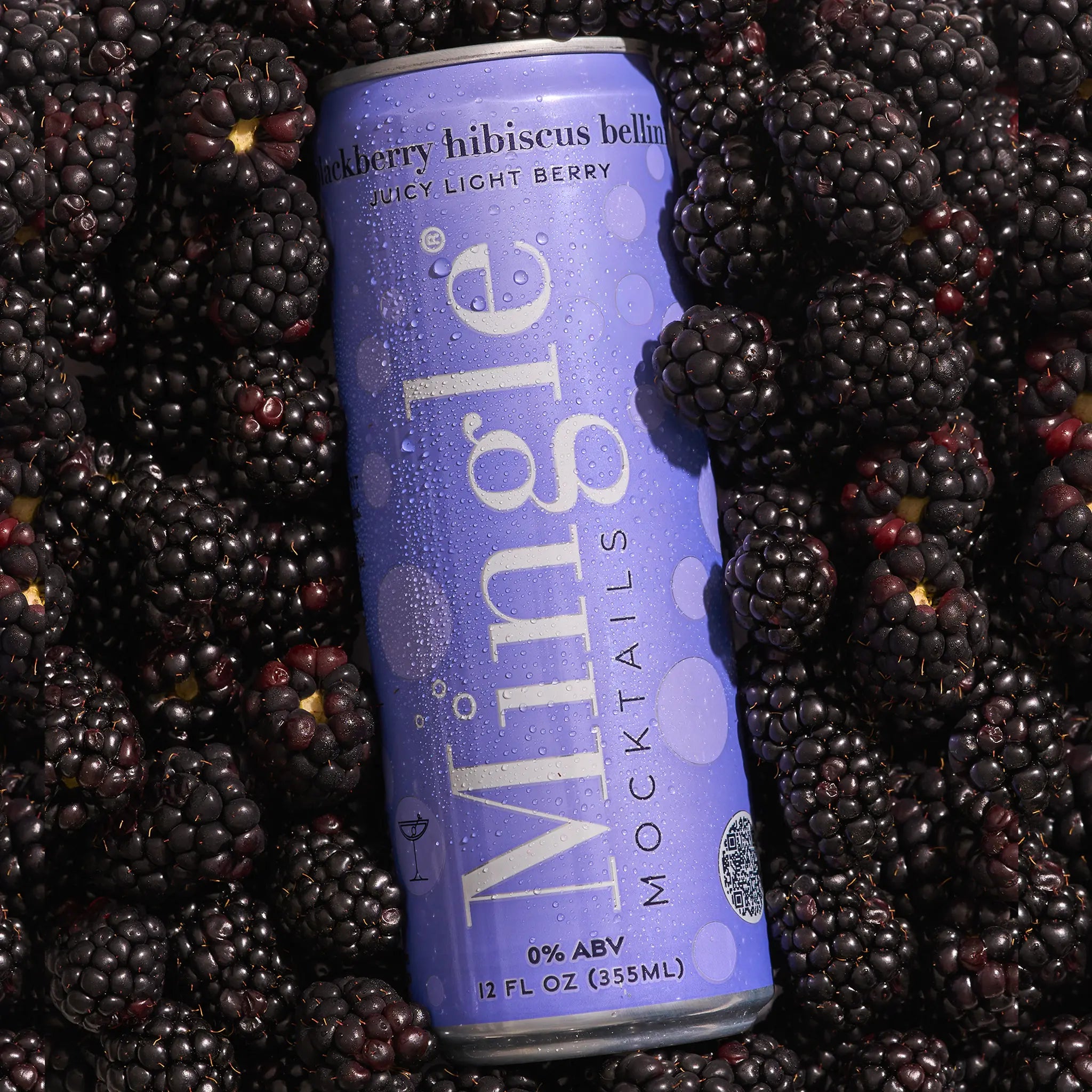 Blackberry Hibiscus Bellini Mocktail