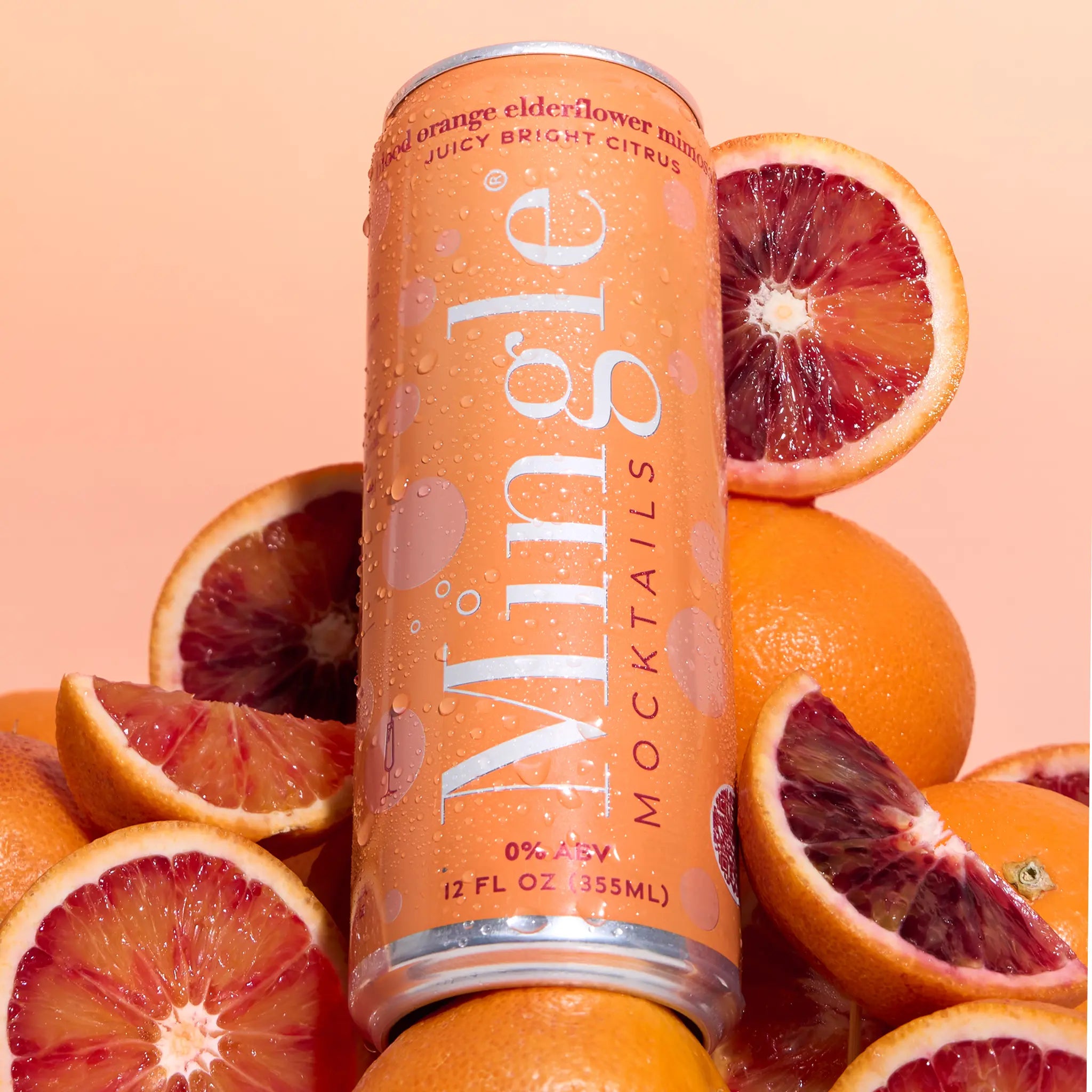 Blood Orange Elderflower Mimosa Mocktail