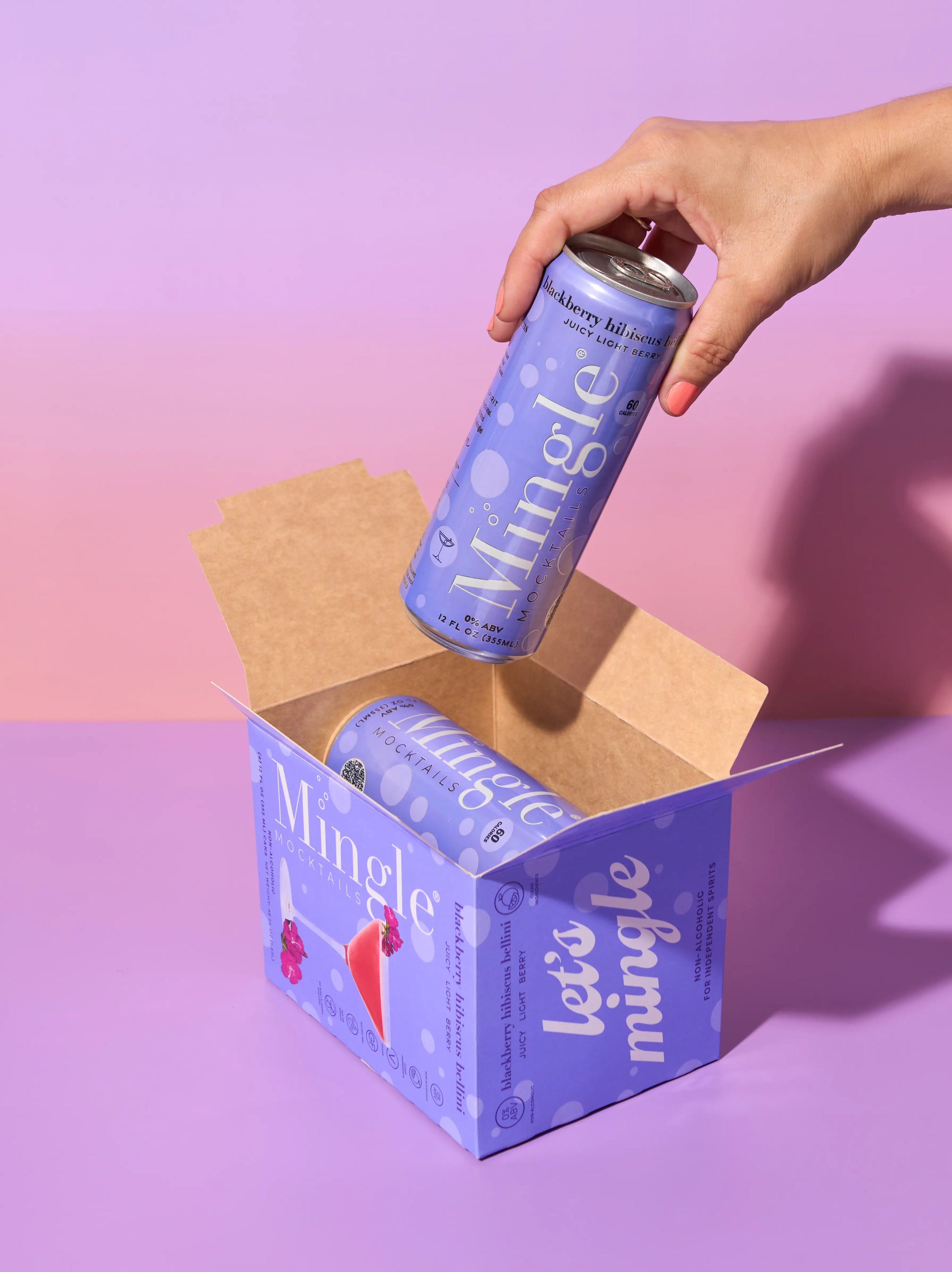 Blackberry Hibiscus Bellini Mocktail