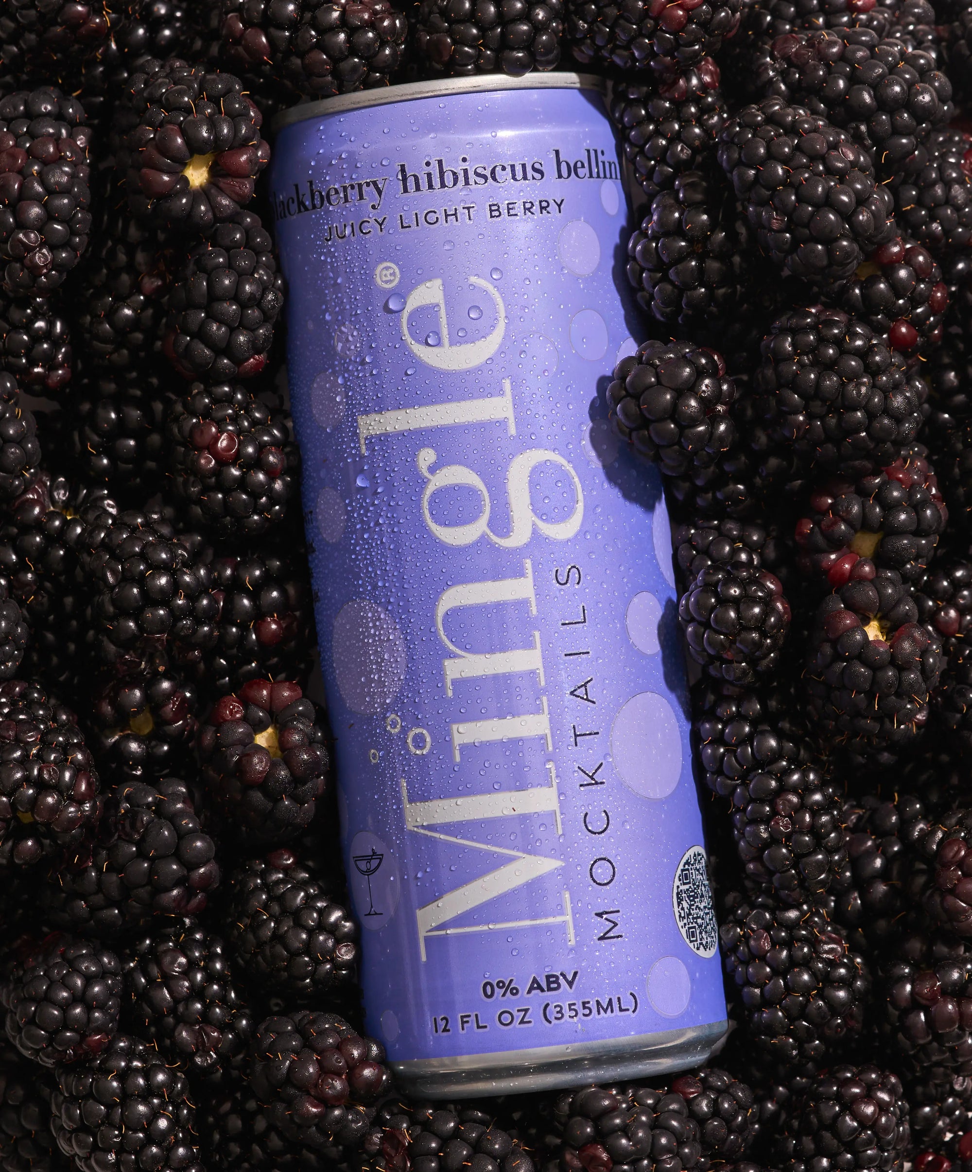 Blackberry Hibiscus Bellini Mocktail