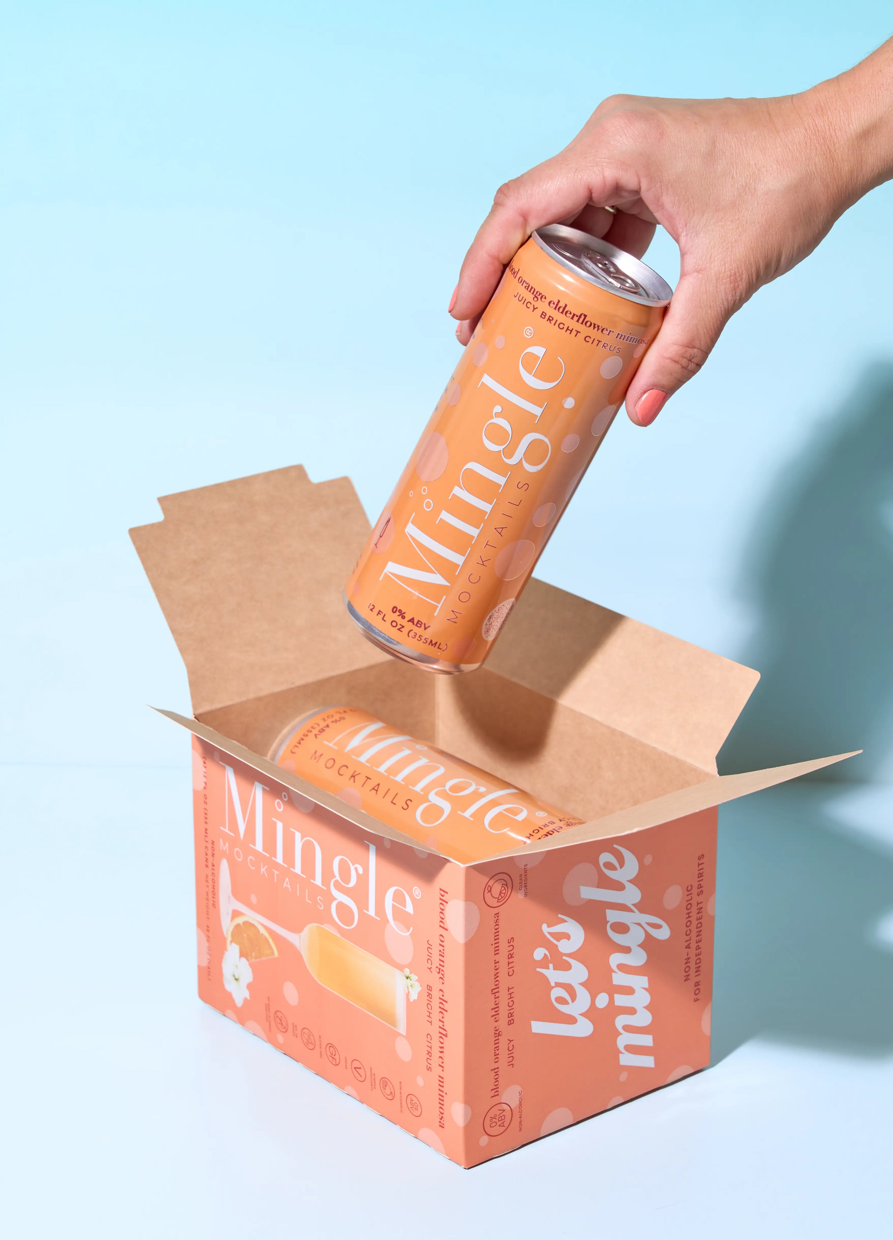 Blood Orange Elderflower Mimosa Mocktail