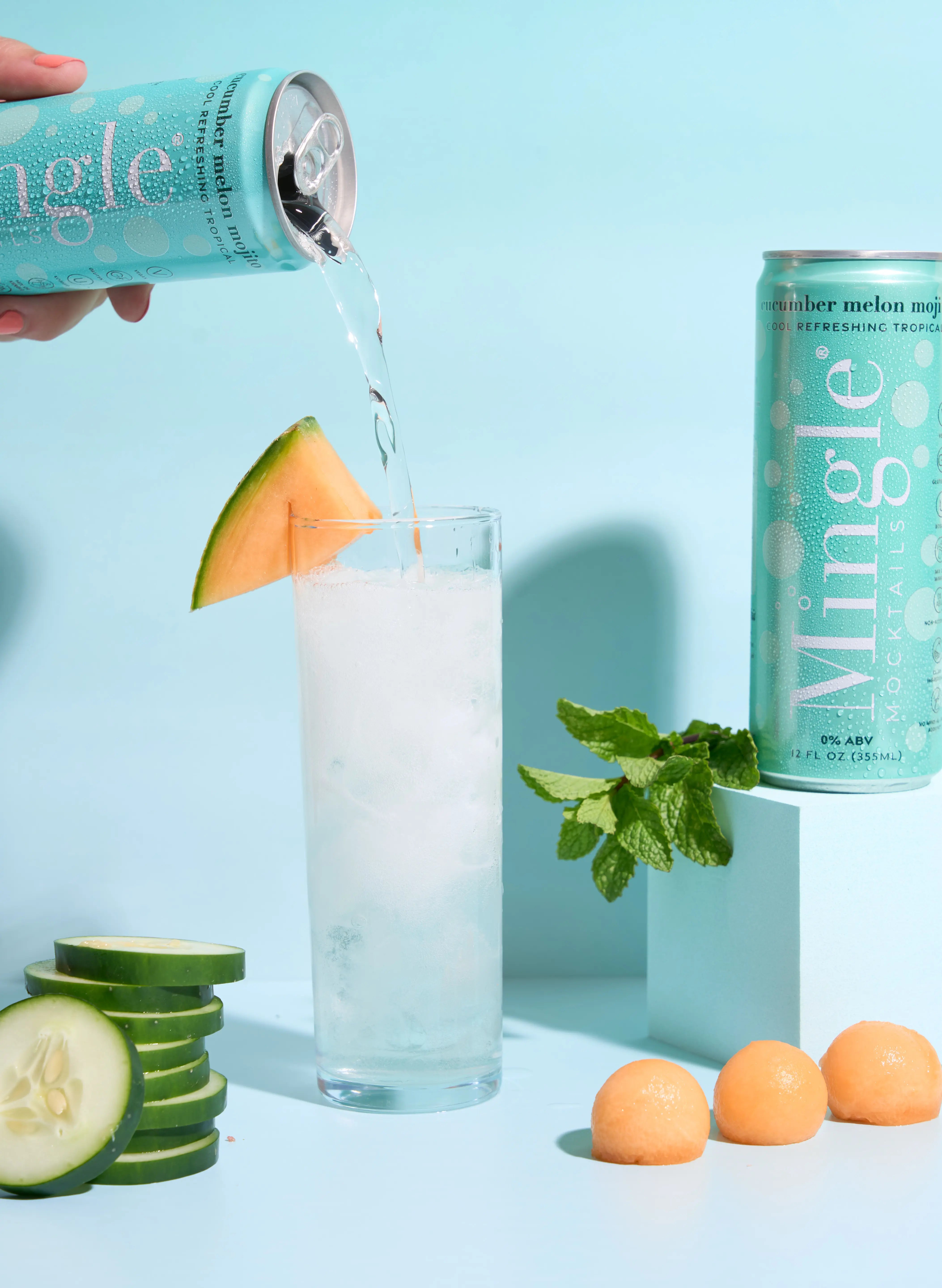 Cucumber Melon Mojito Mocktail