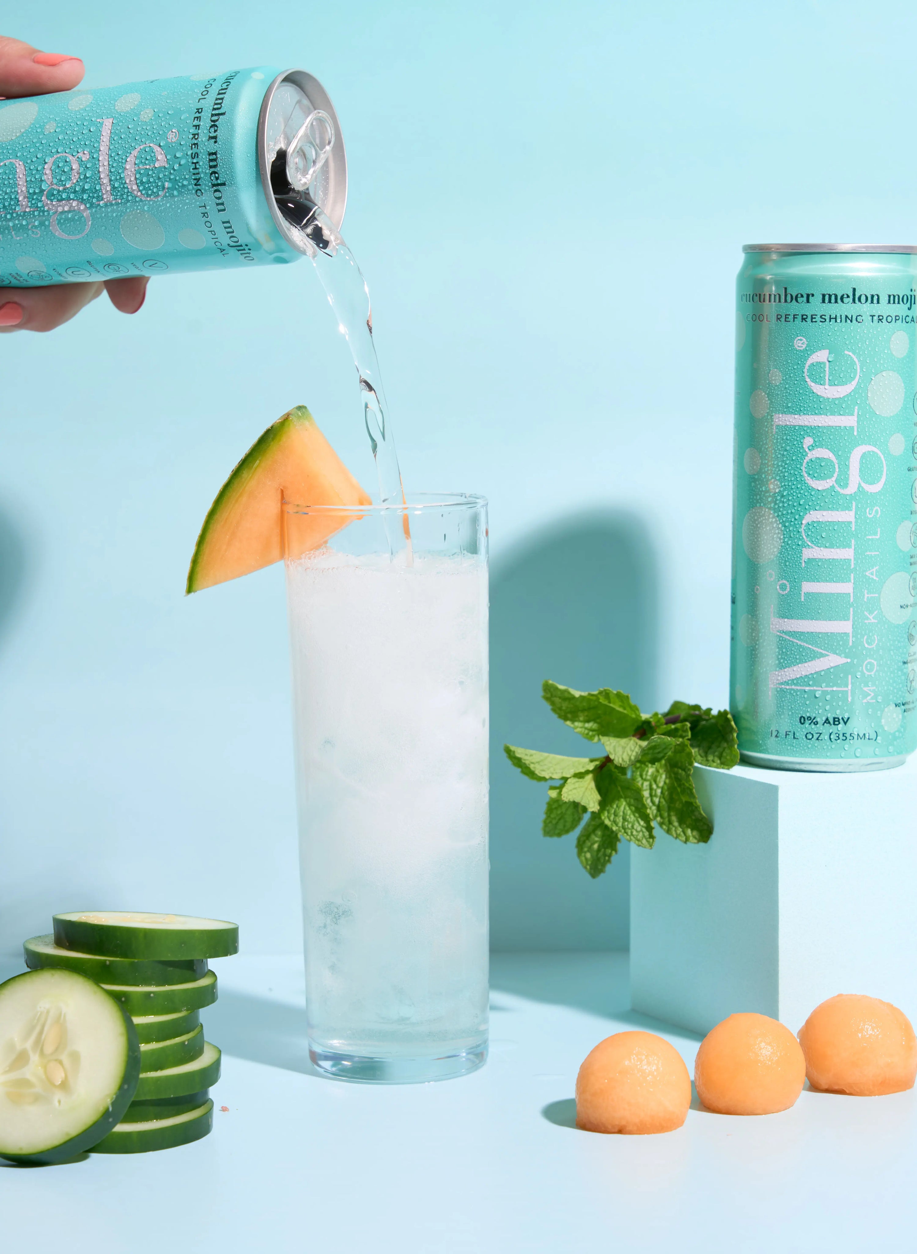 Cucumber Melon Mojito Mocktail