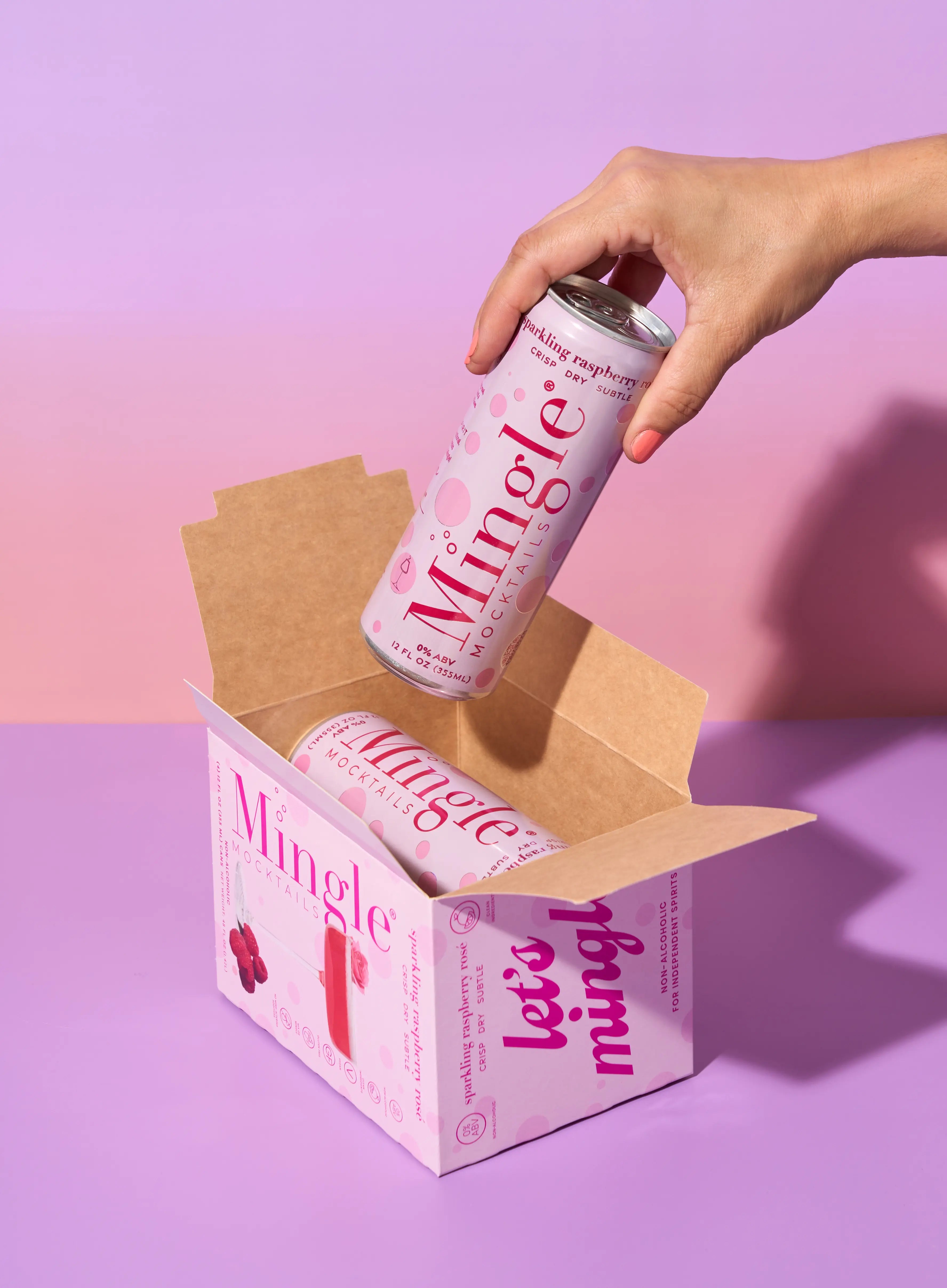 Sparkling Raspberry Rosé Mocktail