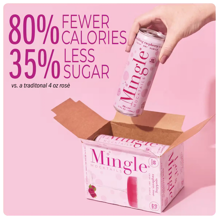 Sparkling Raspberry Rosé Mocktails | Mingle