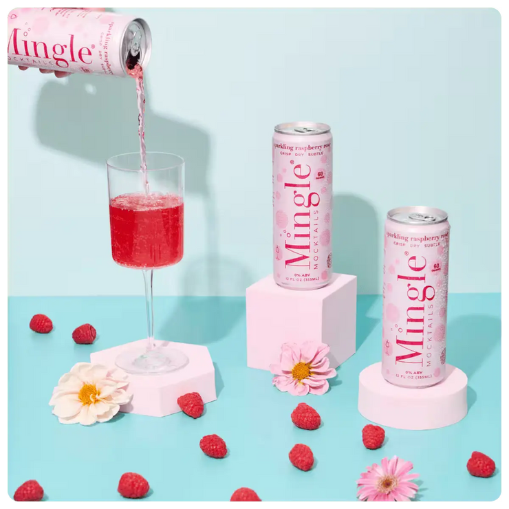Sparkling Raspberry Rosé Mocktails