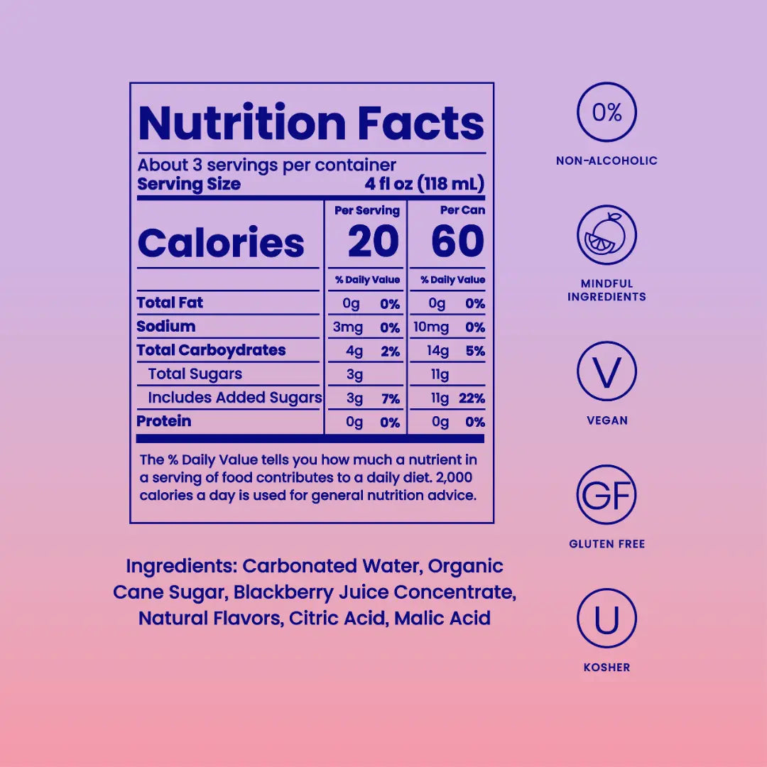 Blackberry Hibiscus Bellini Mocktail