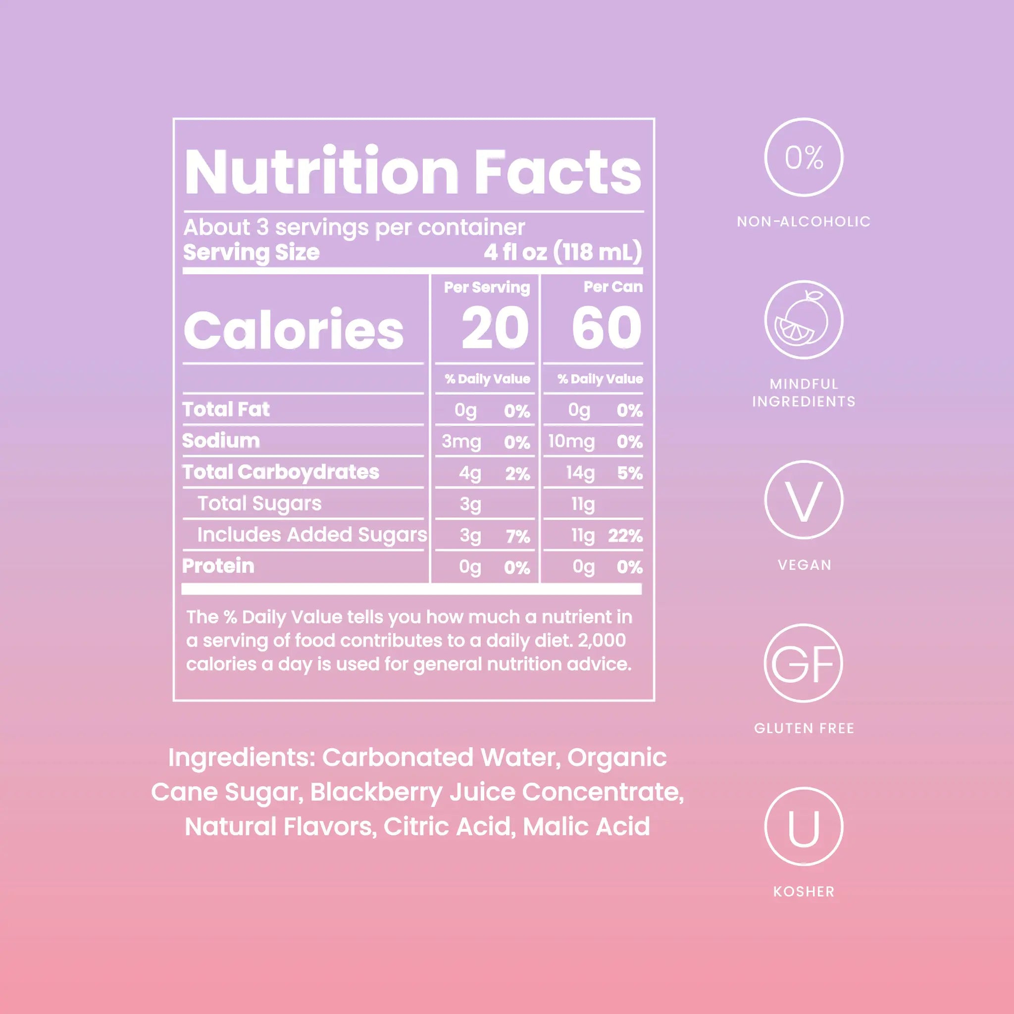 Blackberry Hibiscus Bellini Mocktail