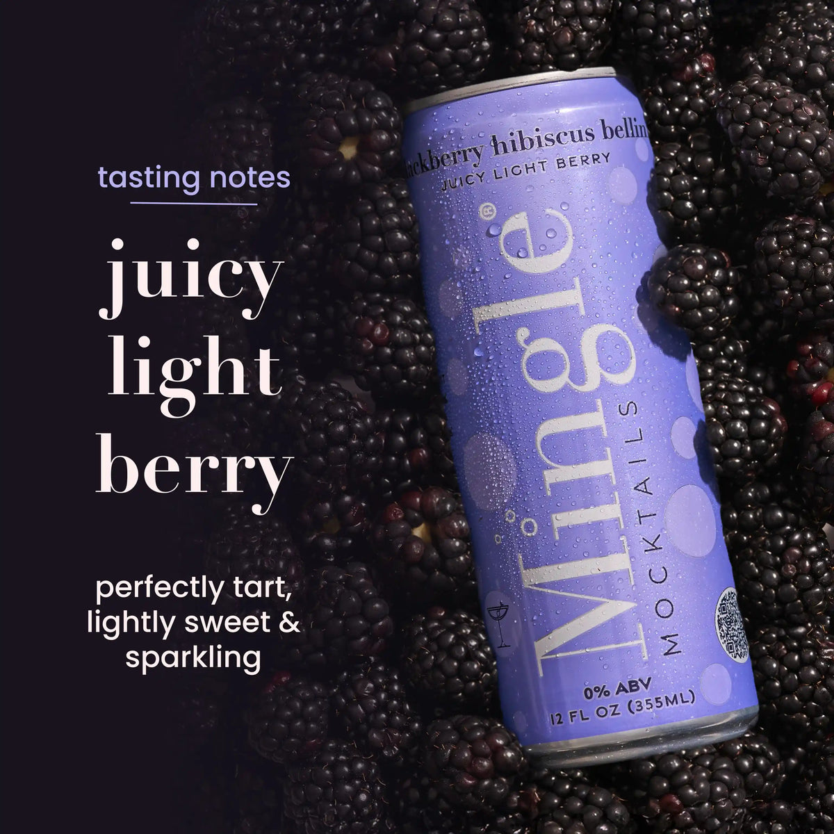Blackberry Hibiscus Bellini Mocktail