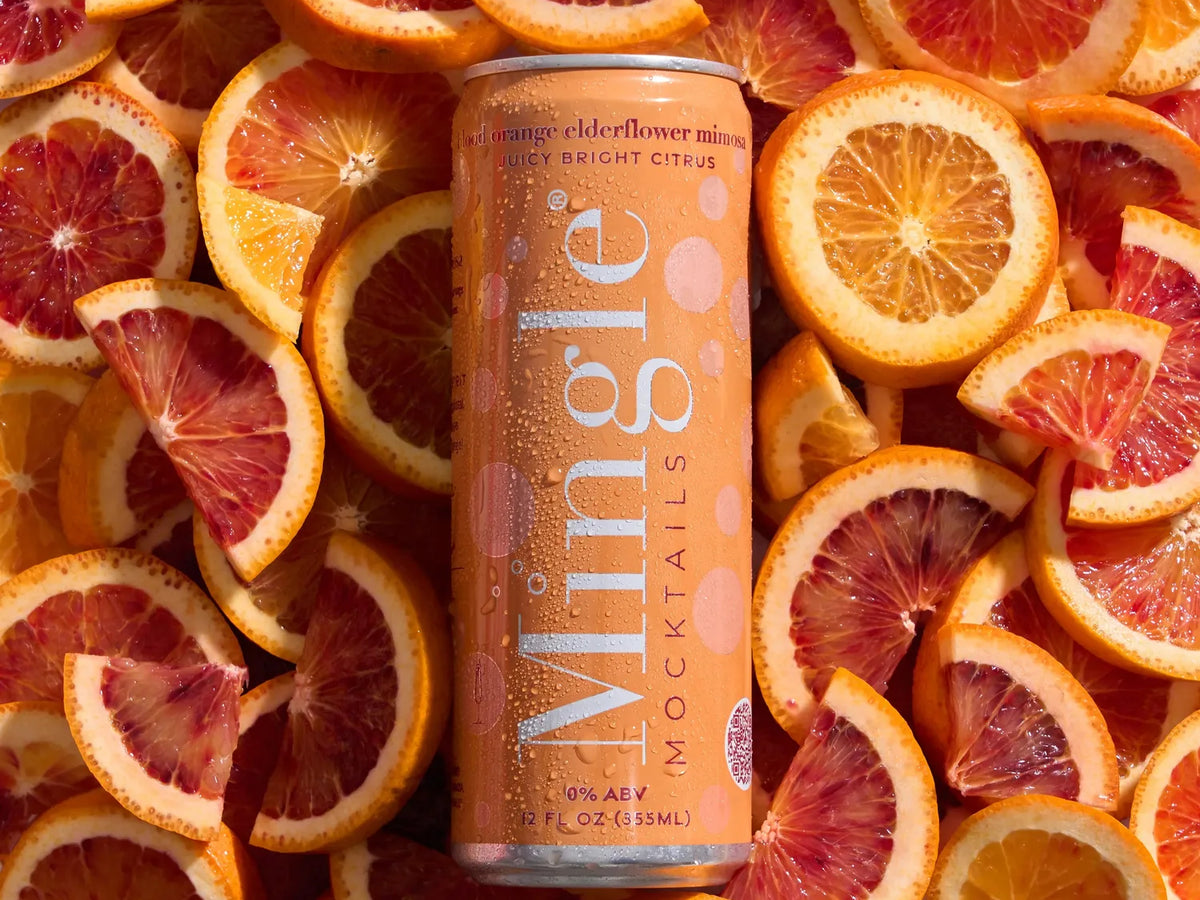 Blood Orange Elderflower Mimosa Bottled Mocktails | Mingle