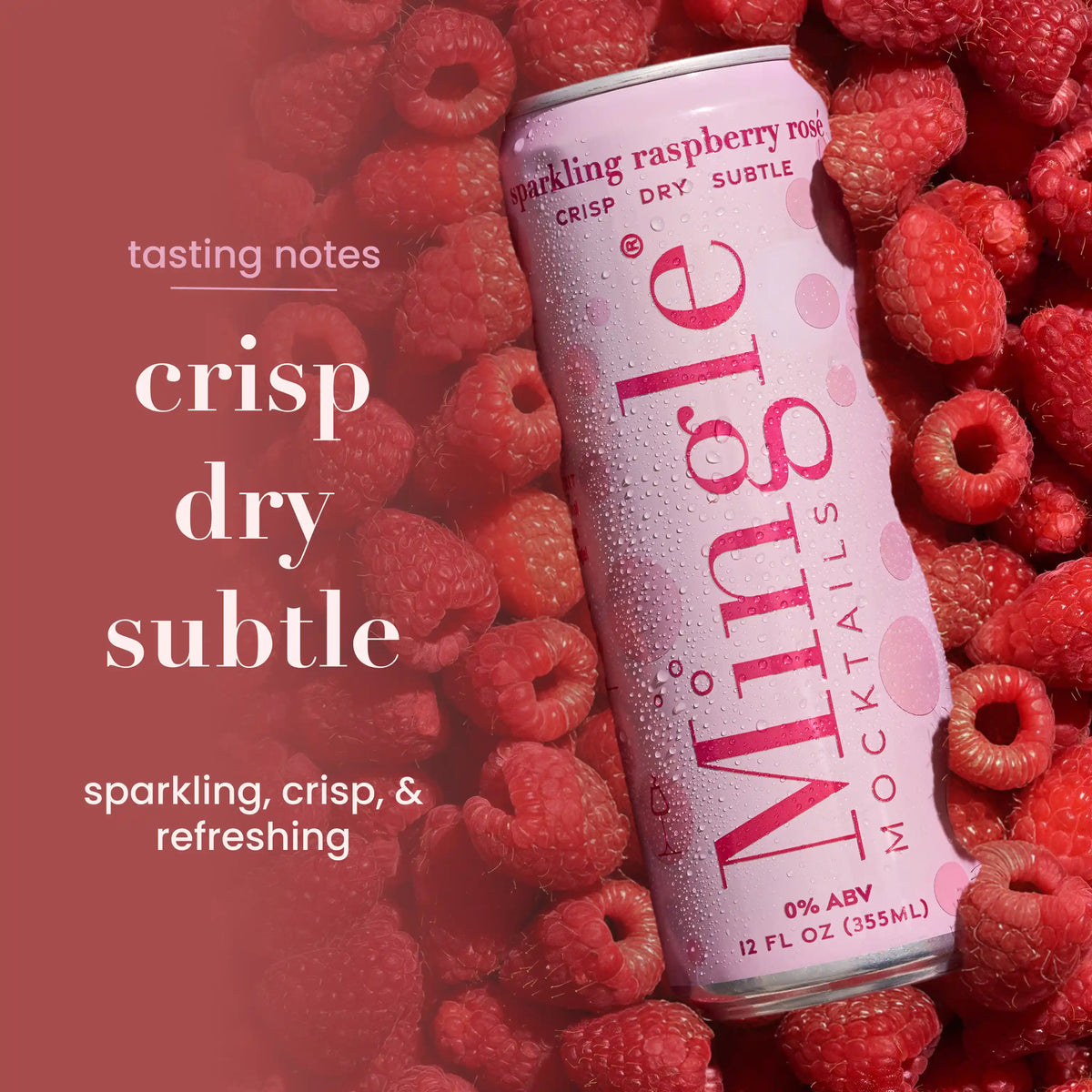 Sparkling Raspberry Rosé Mocktail