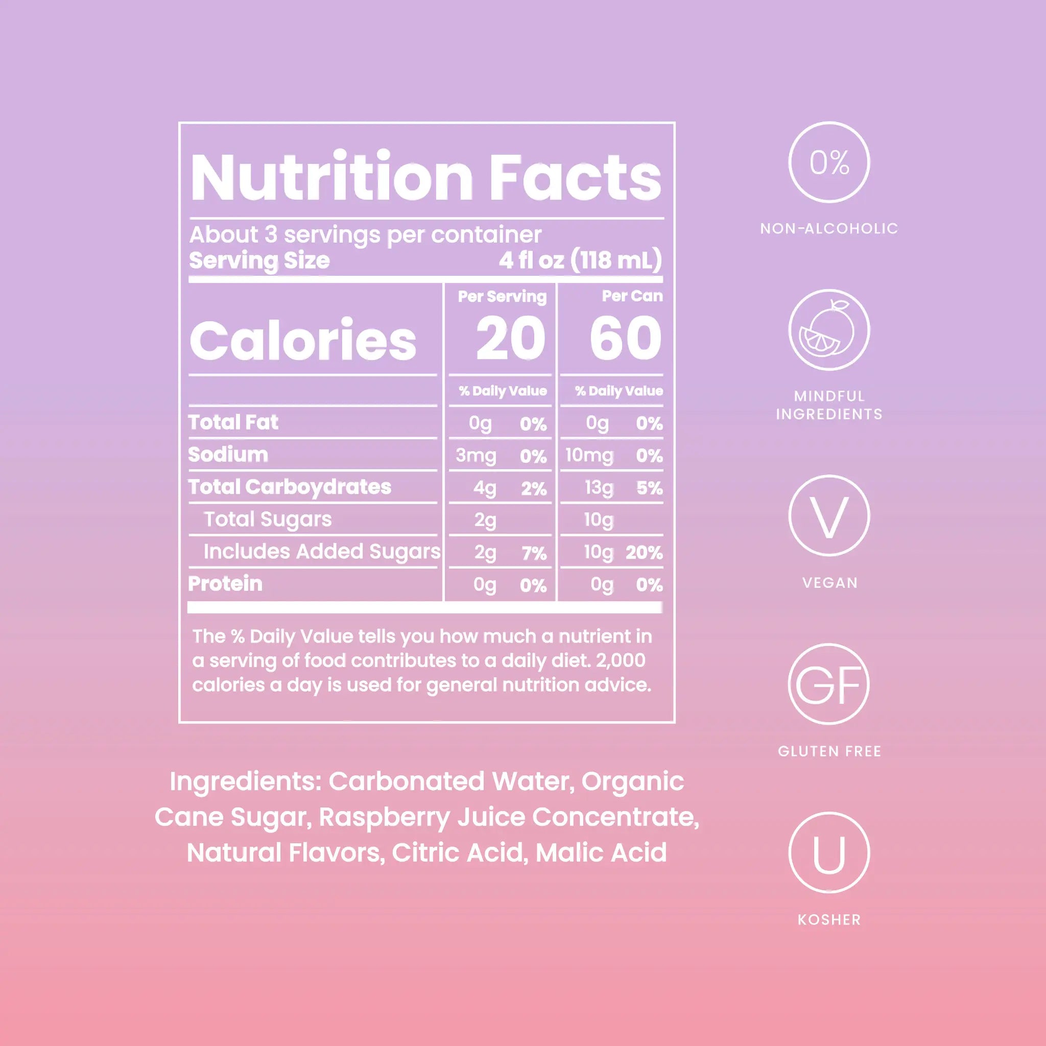 Sparkling Raspberry Rosé Mocktail