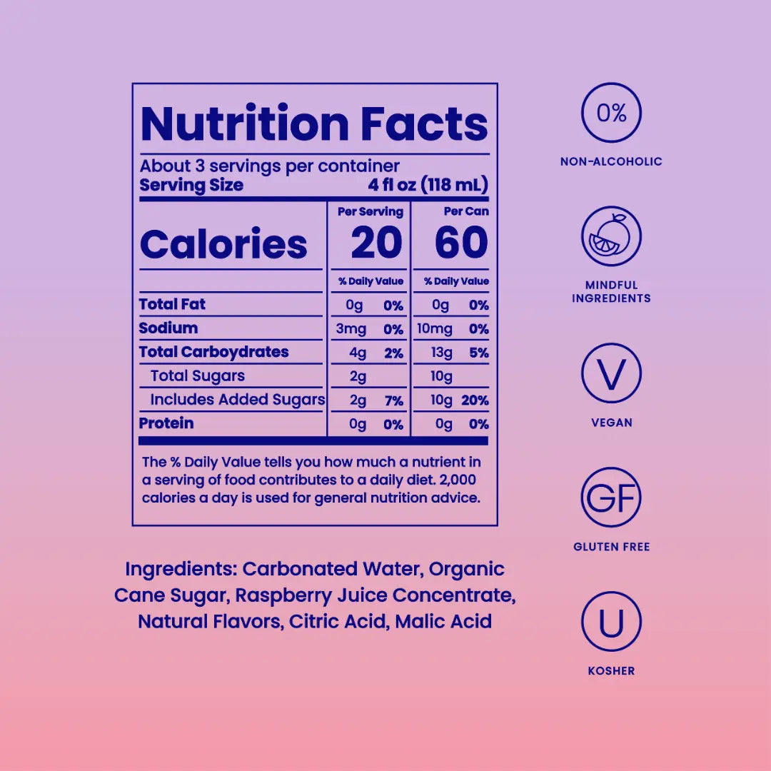 Sparkling Raspberry Rosé Mocktail