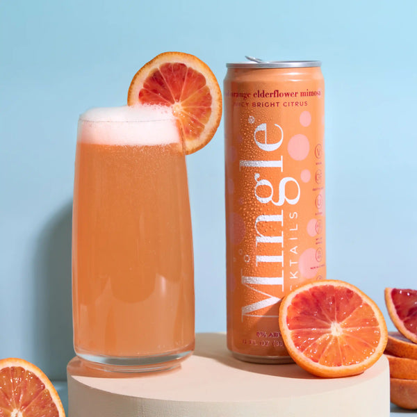 Blood Orange Elderflower Mimosa Mocktail